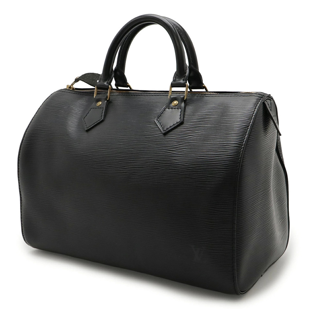 Louis Vuitton Black Speedy Boston Noir Epi Handbag Leather Bag Black